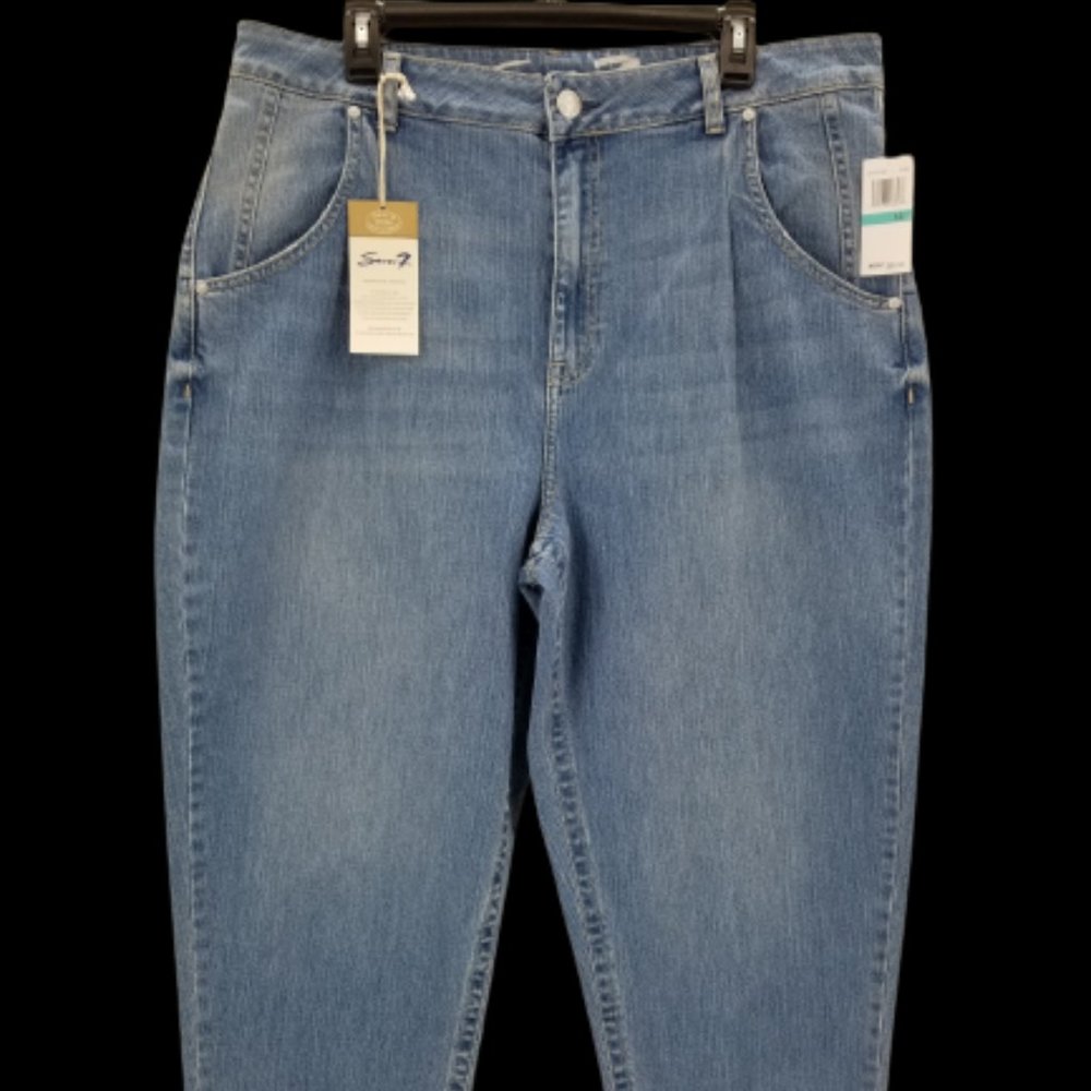Seven7 HIGH RISE TAPER Limited Edition Light Wash JEAN Women's Size 16
